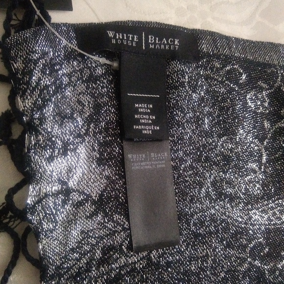 New 🎀 WHBM paisley dark grey metallic lurex ombre jacquard - Picture 3 of 7